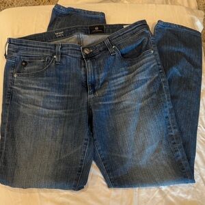AG Adriano Goldschmied Blue Denim Jeans Cigarette leg